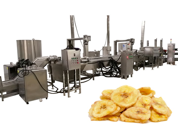 Fully-automatic fried banana chips line