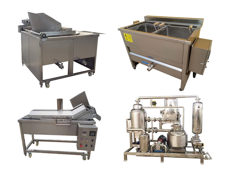 Various potato chips and fries frying machines of taizy