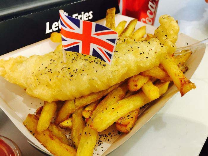 traditional fish and chips in UK