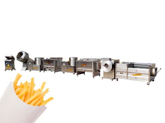 Semi-automatic frozen french fries processing plant