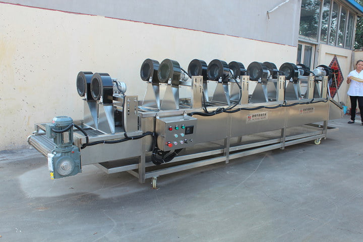 Air-cooled dewatering machine