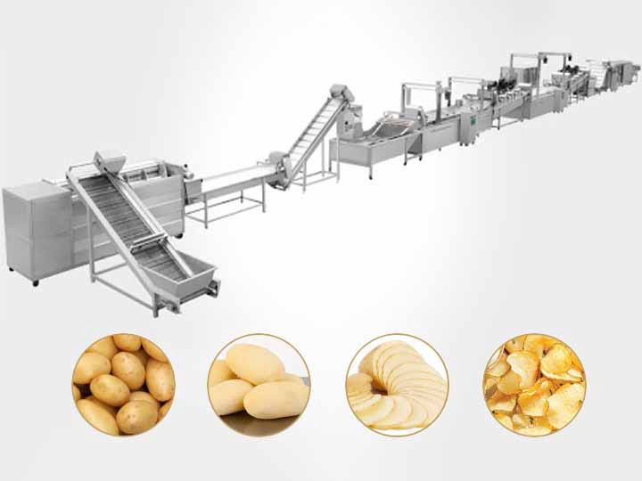 potato chips processing machine