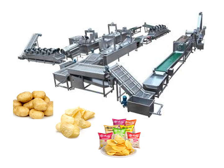 automatic potato chips processing line