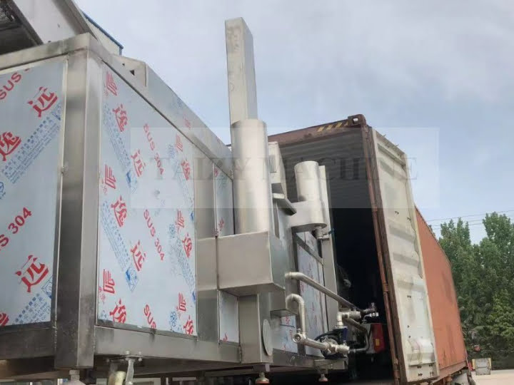 Transport continuous type fryer