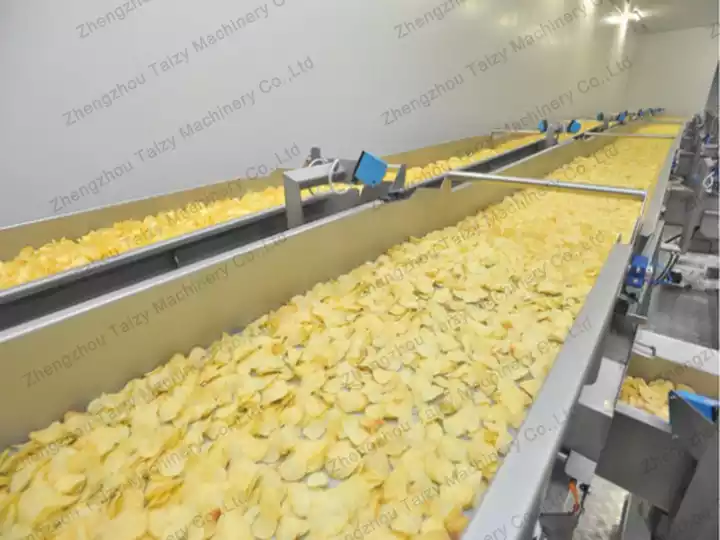 Línea de producción de patatas fritas