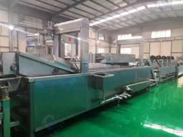 Factory with french fries production line